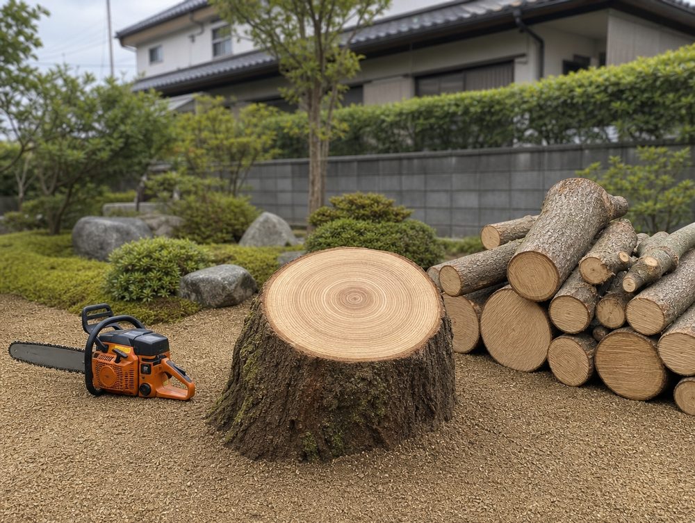 木を根元から処分したい